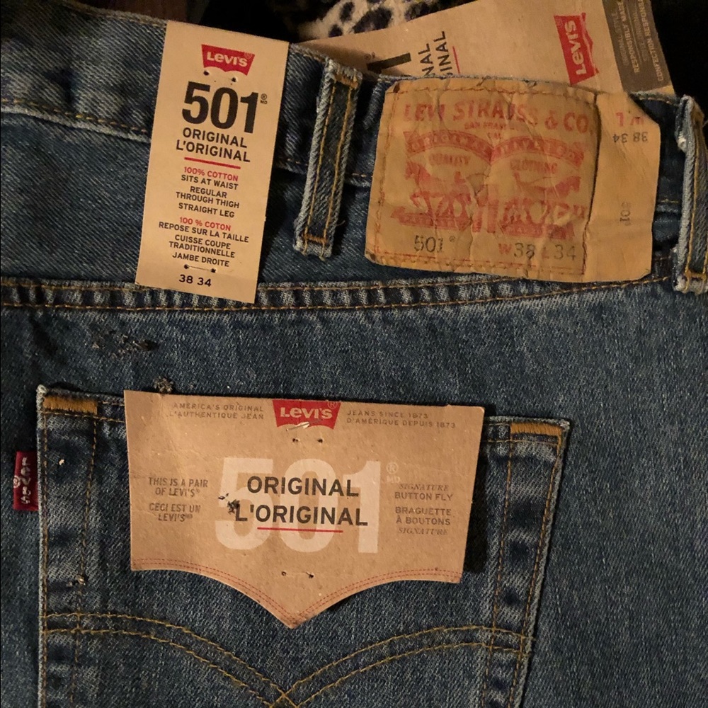 NWT 38x34 Levi 501 Jeans